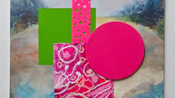 A M Savage Dearg e An Ros II Mixed Media on Board 2026